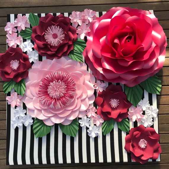 large rose flowers template video tutorial paper flower pattern pdf svg paper flower diy paper flower diy flower backdrop paper flower wal rose flower making with paper
