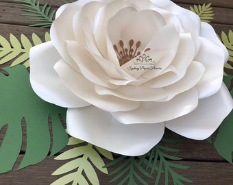 AnaVictoria ROSE Paper Flower Template & video Tutorial/svg pdf CriCut Silhouette Cameo DIY paper flower pattern/How to make a paper flower