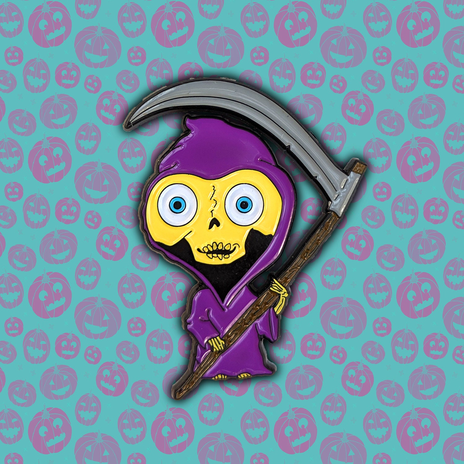 Trick /'r Treat Nightmare Before Christmas Spooky Grim Reaper Pin Halloween Baby Cute Soft Enamel Pin