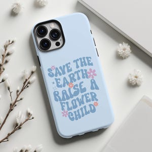 Flower Child Tough Case, Hippie Phone Cover, Boho Floral Phone Protector, Tough Phone Sleeve, Flower Power Phone Shell