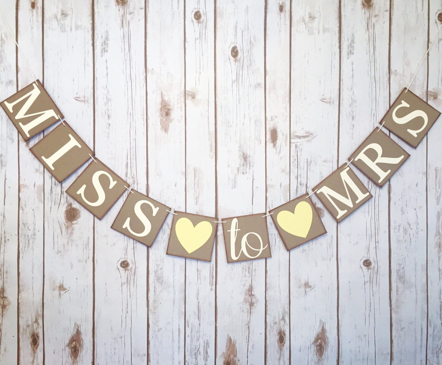MISS TO MRS banner miss to mrs sign engagement banner Etsy