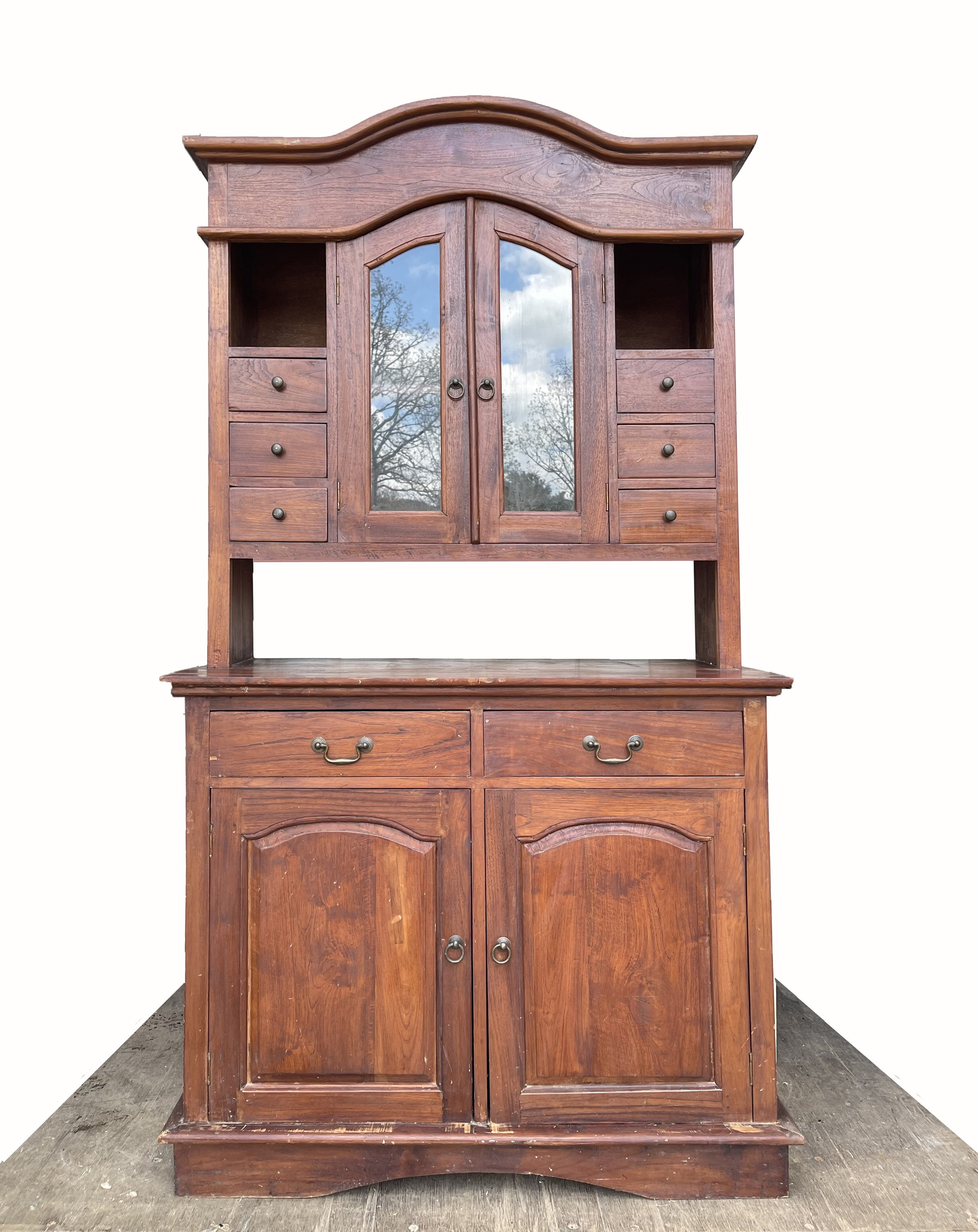 Walnut Hutch , Handmade , China Farmhouse Hutch