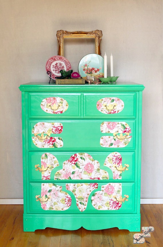 Vintage Dresser Chest Of Drawers Girls Room Nursery Etsy