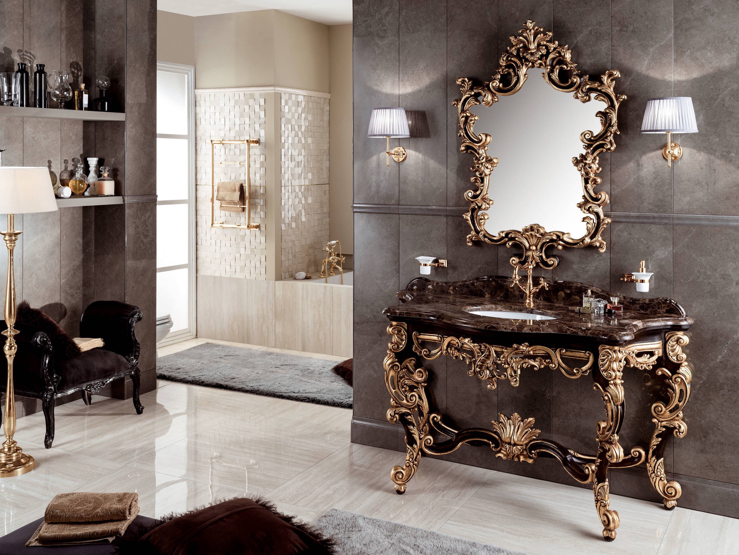 Bathroom Vanity Ornate Vanity Ornate Mirror Bathroom Vanity Etsy