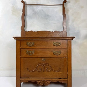 Bathroom Vanity , Small Bathroom Cabinet , Washstand , Antique Vanity , Customizable Cabinet
