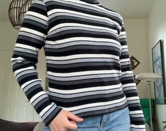 Agitation Girls Color Block Stripe Casual Sweater