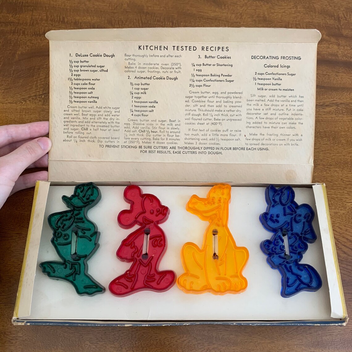 Walt Disney Character Cookie Cutters W/ Box 1950s Loma Hard Etsy