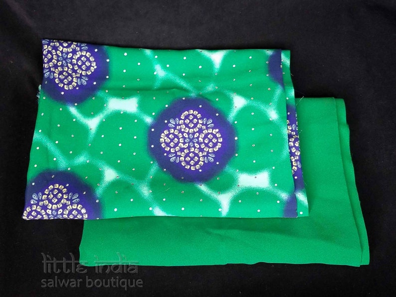 Jade green and blue solid and print fabric set 4-23 yards total