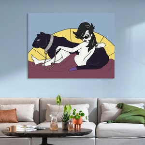 Nostalgic 1980s Art - American Dad Poster - Back to the 80s Art - Patrick Nagel Art - 1980s Art - Nagel Prints - American Dad Art - 80s Art