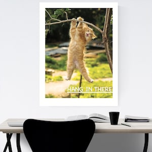 Hang in There Kitten Poster The Office Hang in There Print Michael Scott The Office Art Cat Print Office Poster Classroom Poster image 1