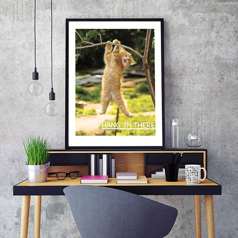 Hang in There Kitten Poster The Office Hang in There Print Michael Scott The Office Art Cat Print Office Poster Classroom Poster image 9