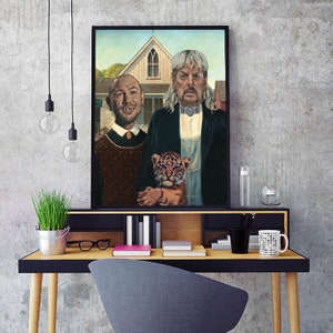 Tiger King Poster American Gothic Wall Art Office Decor - Etsy