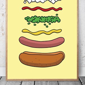 Bob's Burgers Art - Hugos Hotdogs Poster - Hotdog - Hugos Hot Dogs Bobs Burger - TV Poster Print - Hotdog Decor