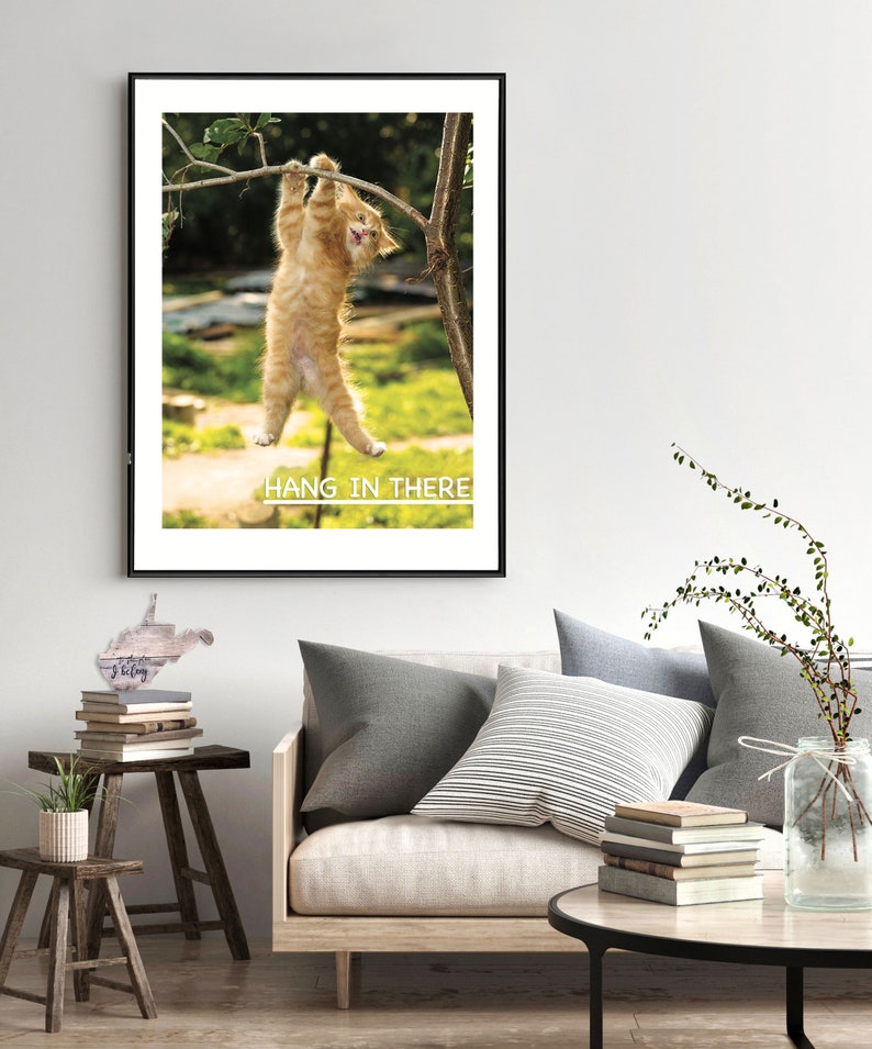 Hang in There Kitten Poster The Office Hang in There Print Michael Scott The Office Art Cat Print Office Poster Classroom Poster image 8