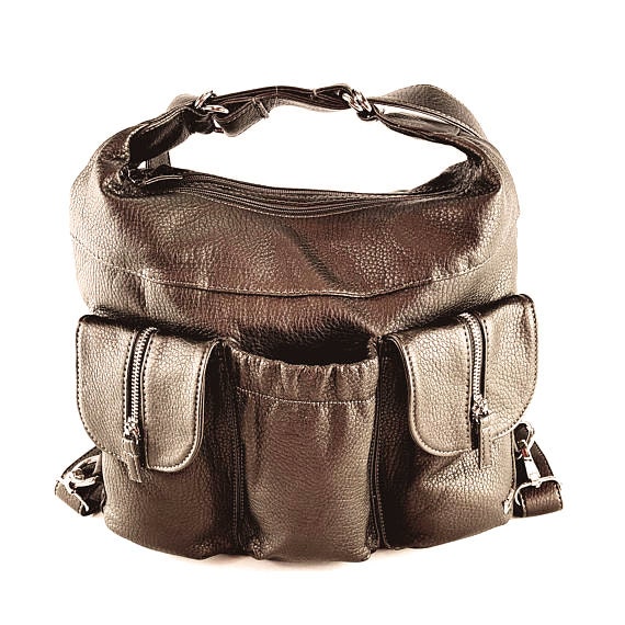 faux leather convertible backpack