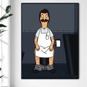 Bobs Burgers Bathroom Poster - Bathroom Print - Kill Me Print - Bad Things Happen in the Bathroom - Bob&#39;s Burgers - TV Show Bathroom Art