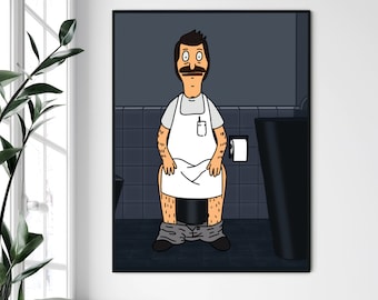 Bobs Burgers Bathroom Poster - Bathroom Print - Kill Me Print - Bad Things Happen in the Bathroom - Bob's Burgers - TV Show Bathroom Art