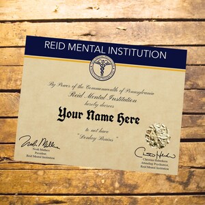 Donkey Brians Certificate Custom donkey Brains | Etsy