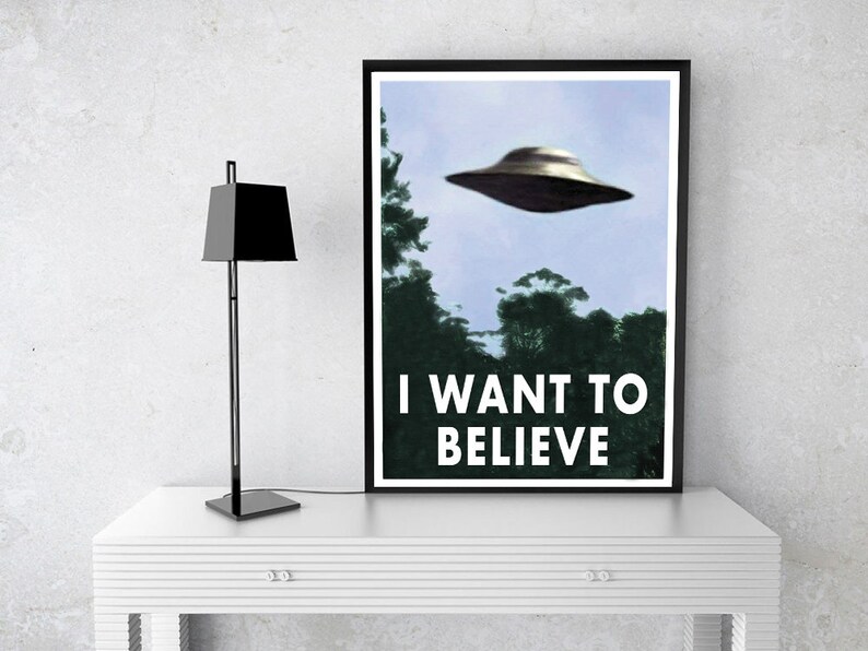 The X-Files Poster I Want to Believe Wall Art X-Files Art | Etsy