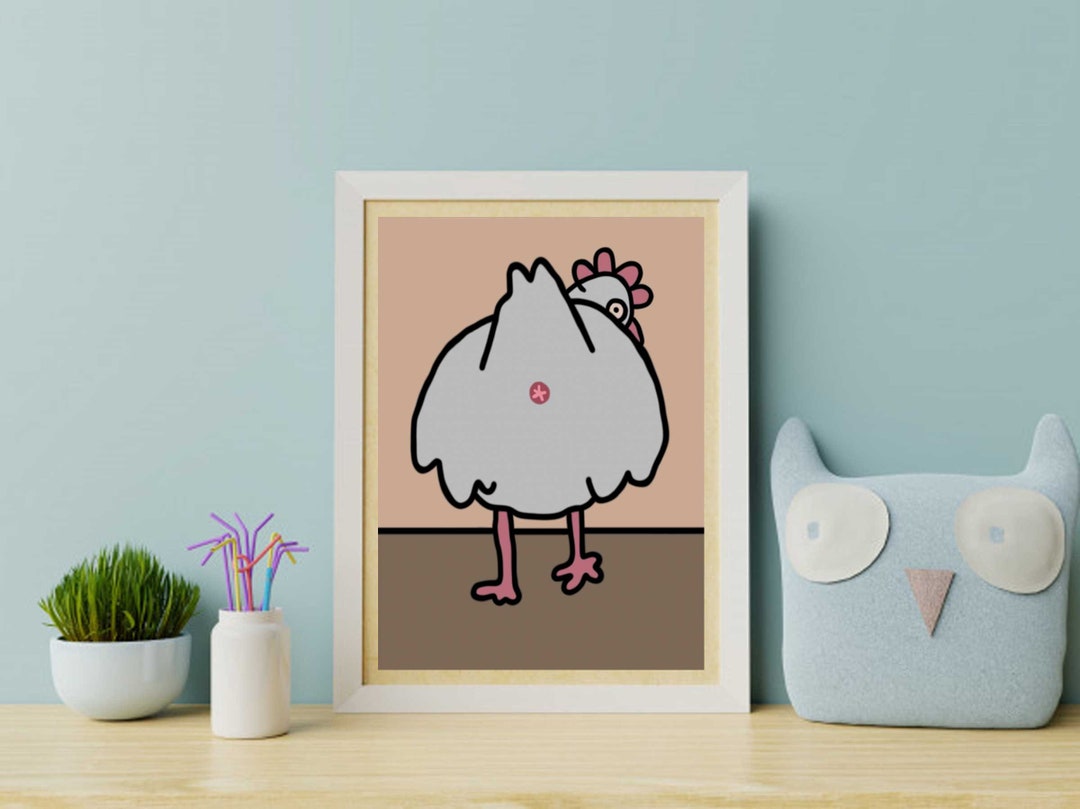 ゲイルおばさんの肛門キャンバスプリント - ボブズ・バーガーズのお尻 - ゲイルおばさんの動物のお尻の絵画 - ボブズ・バーガーズ -  ペットのお尻アート - バスルームの壁アート - Etsy 日本, image size:1080x809