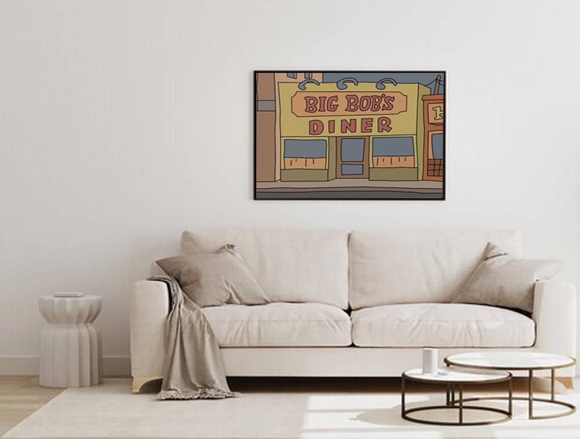 Big Bobs Diner - Bob's Burgers Art - Bob's Diner Poster - Framed Art ...