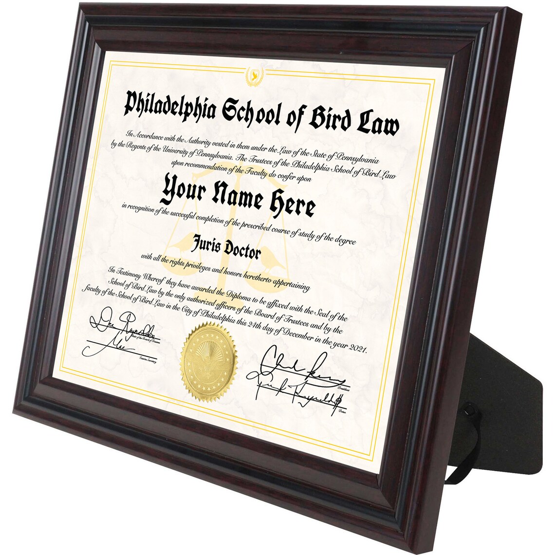 Bird Law Always Sunny Always Sunny Custom Diploma IASIP Etsy