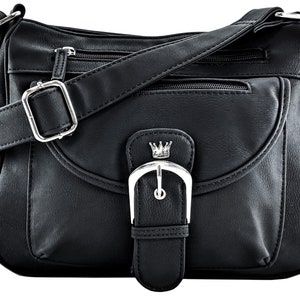 Bolso de mano tipo bandolera para porte oculto de pistola, carteras de piel sintética, bolso grande para porte oculto, compartimento oculto, bolso organizador, bolsos para armas de mujer