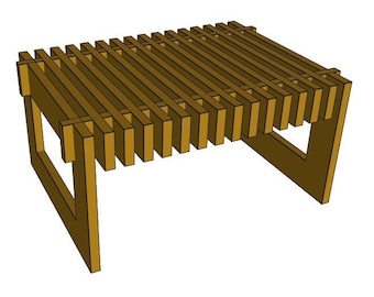 Plantilla imprimible de taburete pequeño y svg para cnc
