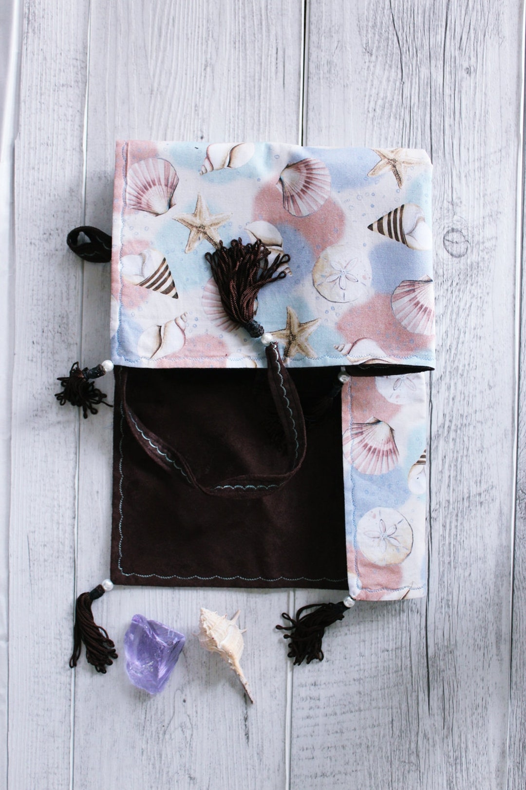 Handmade Water Signs Tarot Cloth: Seashell Altar Wrap With Pouch - Etsy