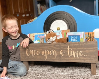 Once Upon a Time Book Box: Wooden Nursery Book Storage