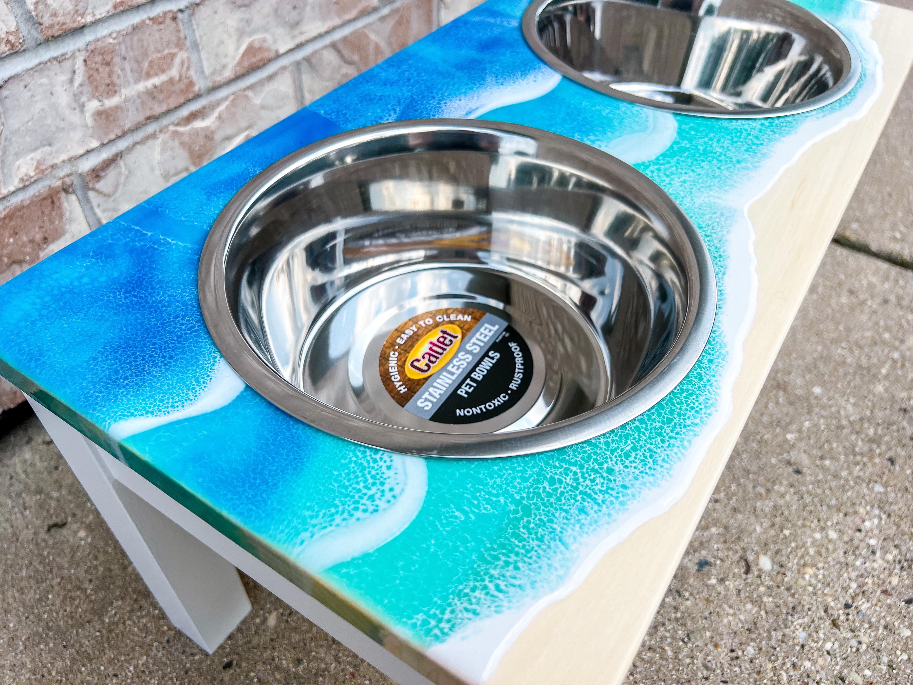 Pet food stand Ocean art