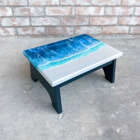 Ocean Step Stool single Step Stool beach House Decor single Step