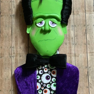 Halloween Frank Attachment, Halloween Frankie Wreath Attachment, Frankenstein Wreath, Halloween Decor, Groom, Halloween Monster