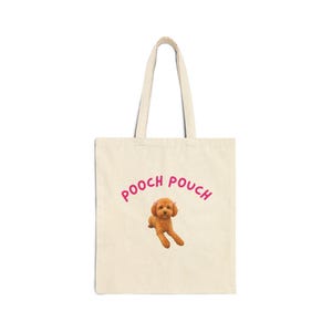 Cavapoo Baumwolltasche, Pink Doodle Mom Canvas Tote, Hundeliebhaber Geschenk