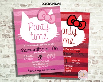 Hello Kitty Party Invitation