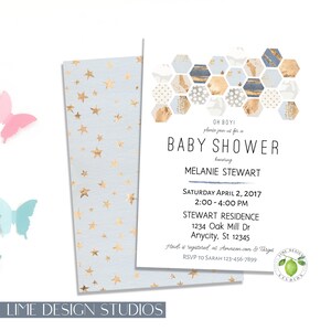 24 HR or LESS Pink Hexagon Baby Birth Announcement