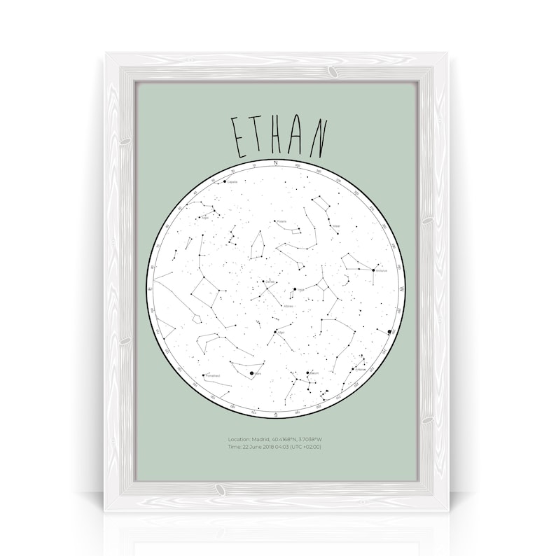 Star Map Printable Personalised Map of the Stars Perfect - Etsy