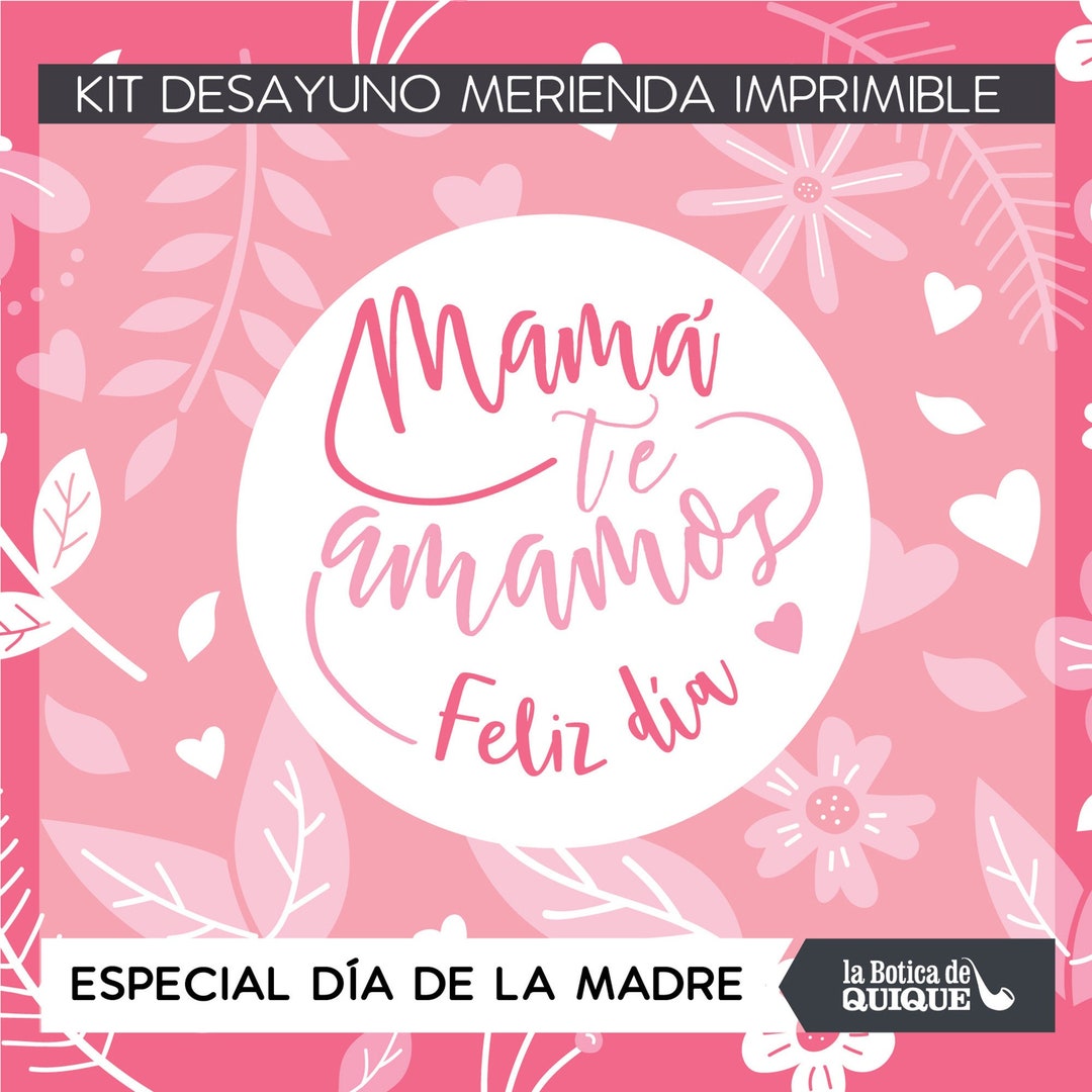 Printable Kit Mother's Day. Printable Breakfast. Shabby Chic Mama. Mamá ...