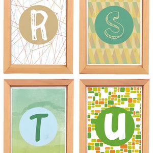 Printable Letters Poster. Set of 24 Posters. Poster ABC FREE - Etsy
