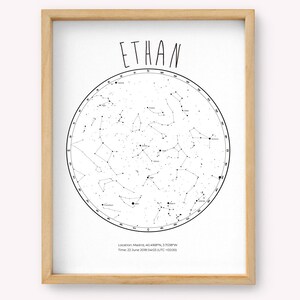 Star Map Printable Personalised Map of the Stars Perfect | Etsy