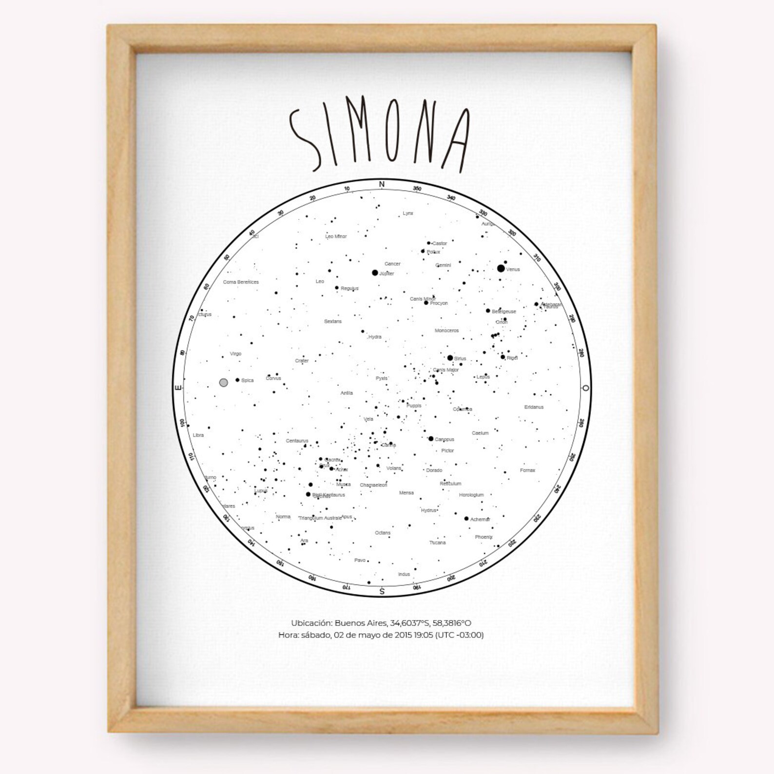 Star Map Printable Personalised Map of the Stars Perfect - Etsy