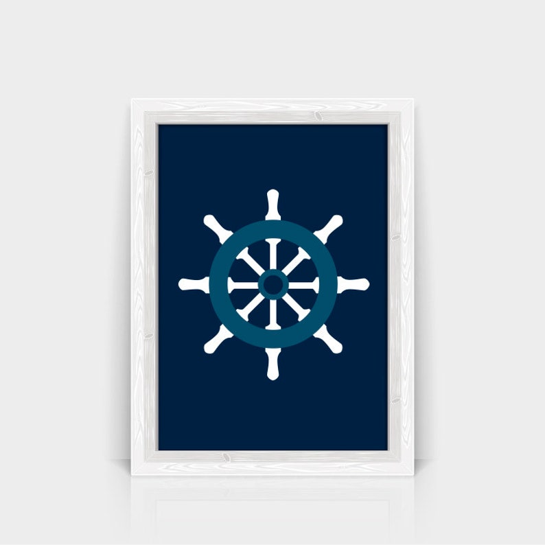 Nautical Wall Art Nautical Nursery Decor ANCHOR Sailboat Etsy