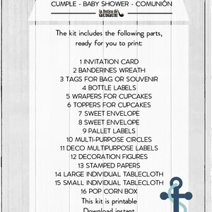 Printable Kit Nautic Vintage. DIY Printable Birthday Party Package ...