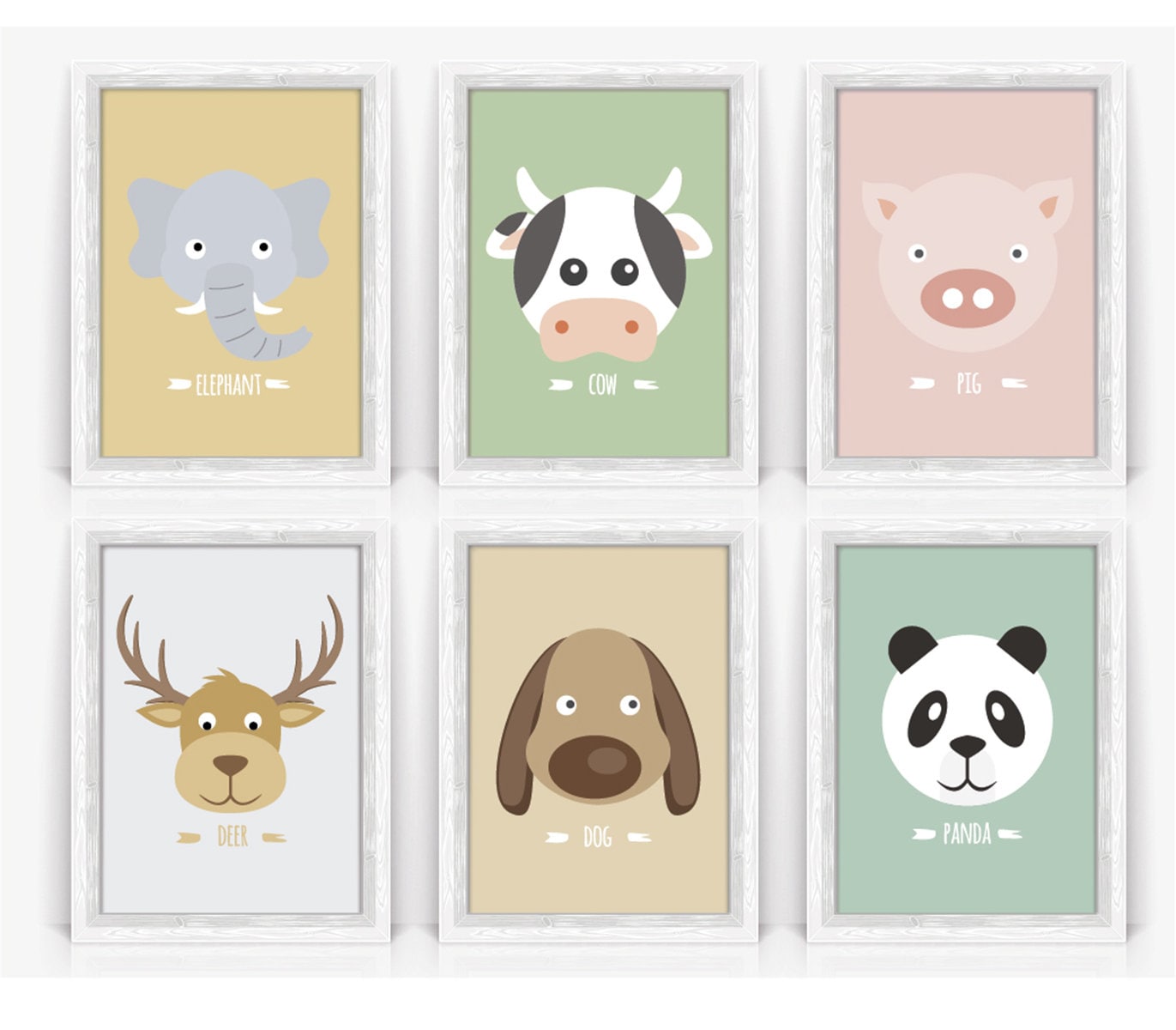 Conjunto de láminas infantiles Cute animals