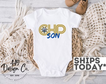 CHP Son | California Highway Patrol Officer | Infant Tee Infant Bodysuit | Toddler Tee Shirt | CHP Baby
