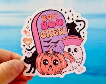 Halloween Nurse Sticker | Spooky Nurse Sticker | Spooky Ghost Sticker | Stickers for Macbook, Water Bottles, Phones, Notebooks