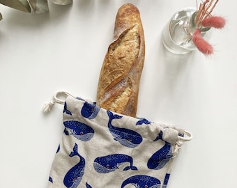 Sac à pain, sac à baguettes, sac à vrac Coton Oeko-tex