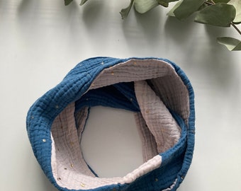 Halswärmer, Schlauchschal oder Snood, Doppelgaze für Erwachsene und Kinder