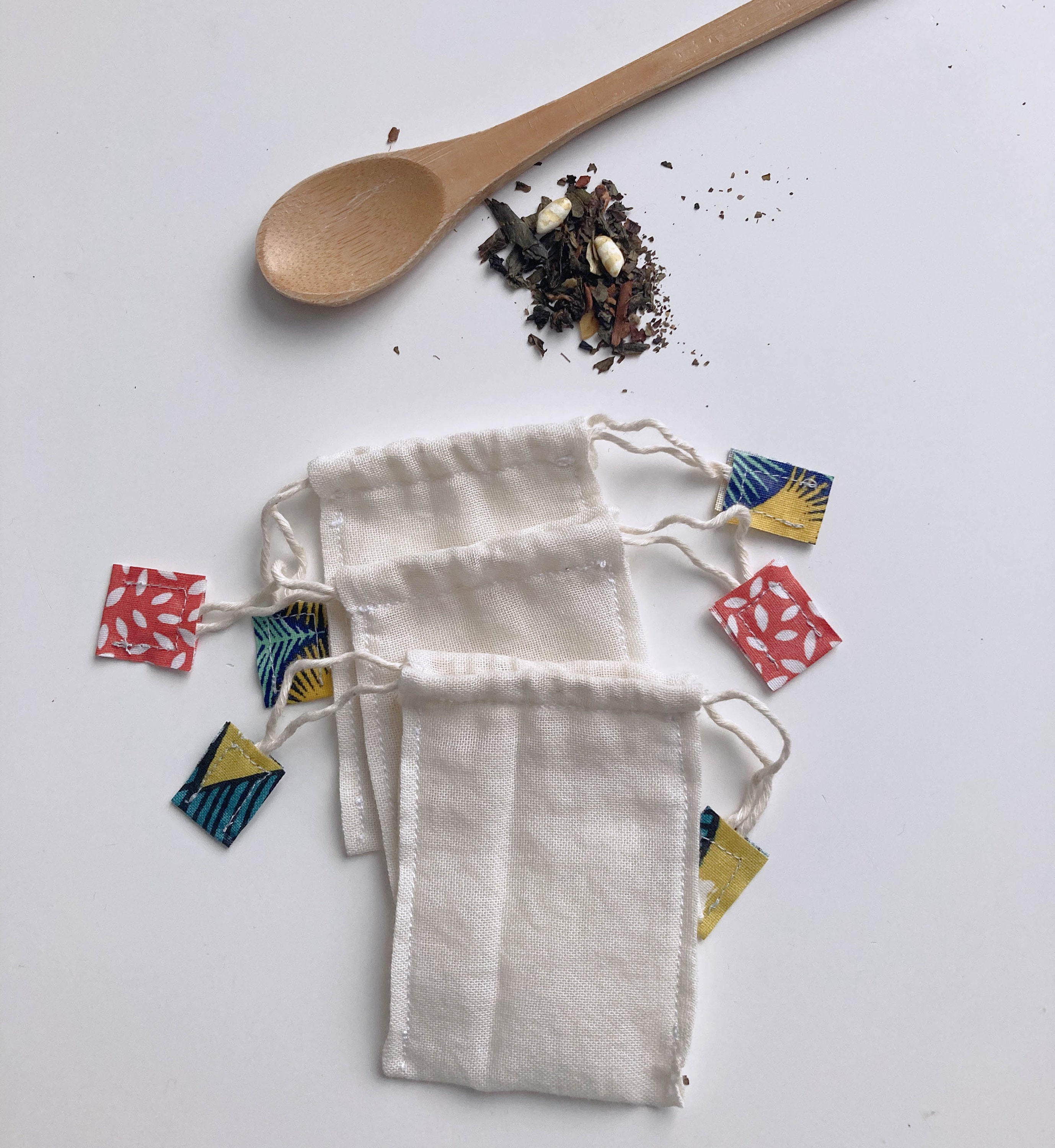 Lot de 3 Sachets Thé Lavable et Réutilisable