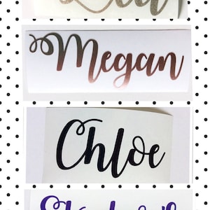 Nombre pegatinas de calcomanías de vinilo, transferencia personalizada personalizada